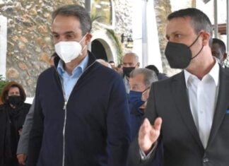 Ο Πρωθυπουργός Κυριάκος Μητσοτάκης στη Σαλαμίνα