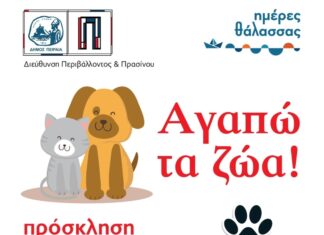 «Αγαπώ τα ζώα» Δράση ευαισθητοποίησης στην πλατεία Κοραή