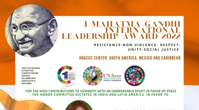 Βραβείο Mahatma Gandhi international leadership award 2022 στην Ελληνίδα συγγραφέα Εύα Πετροπούλου-Λιανού