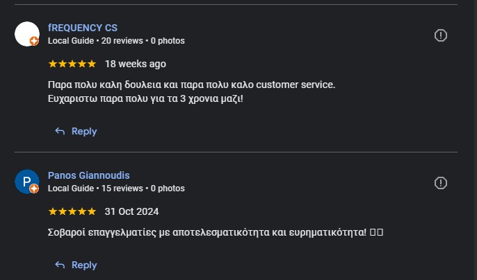 Google Reviews: το πιο δυνατό σημείο
