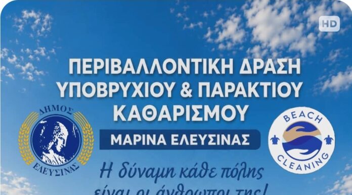 REGENESIS Trash Art Project: Δράση υποβρύχιου και παράκτιου καθαρισμού στην Παλαιά Μαρίνα Ελευσίνας