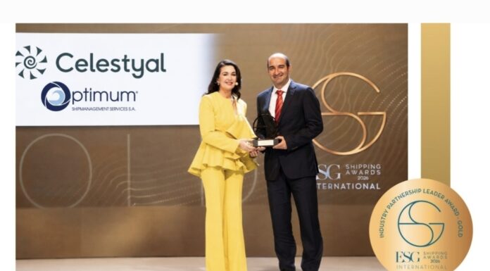 Η Celestyal κερδίζει Gold Award στα ESG Shipping Awards International για την πρωτοποριακή εφαρμογή ναυτιλιακών βιοκαυσίμων στην Ελλάδα