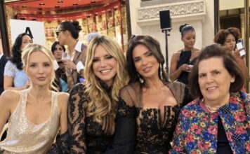 Η Celia Kritharioti στο Vogue World Milano με την Heidi Klum